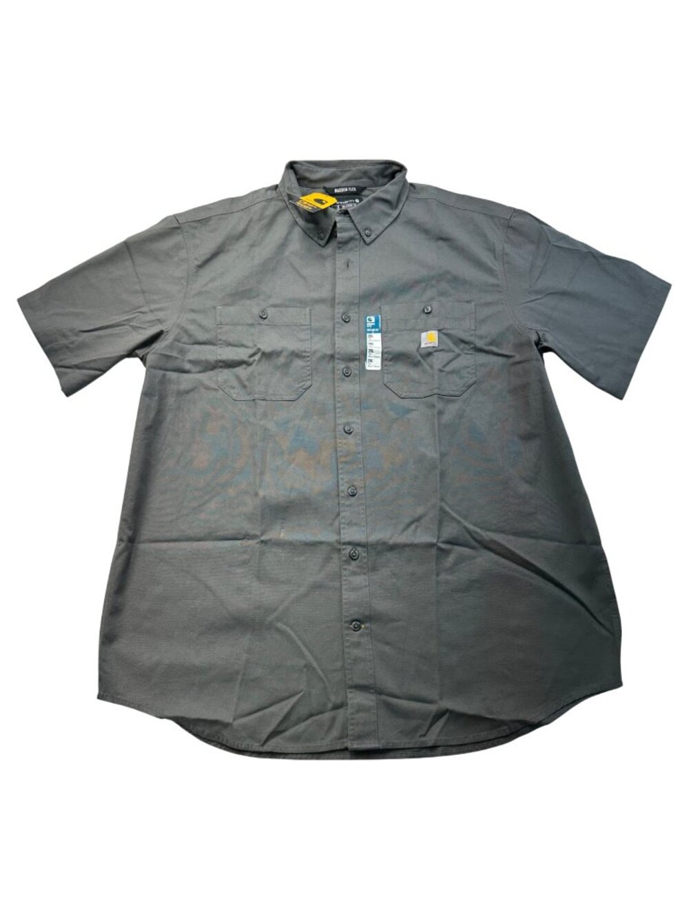 Carhartt Rugged Flex Relaxed Canvas Button Up Short Sleeve Shirt NWT Size 2XLT